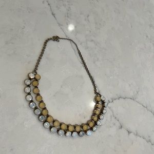 LOFT necklace with white and gold colored gems